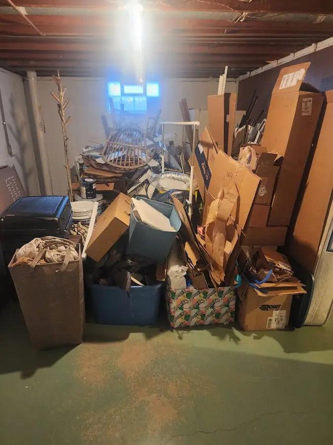 Roll-off dumpster container at job site for Concrete Dumpster Rental in North Barrington